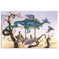 Tree-Free Greetings EcoNotes 12-Count The Voyage Dragon and Fairies Blank Notecard Set with Envelopes, Featuring Amy Brown Fairies (FS64609)