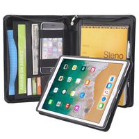 iPad Portfolio Folio Case, Organizer Portfolio Case with Removable Tablet Holder for 10.5 inch iPad Pro/iPad Air 3,Black