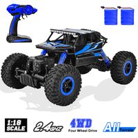 GotechoD RC Car Off Road Remote Control Truck Monster Vehicle 4WD 1: 18 Scale Remote Control Car High Speed 2.4Ghz Radio Controlled Climbing Racing Crawler Toys for Boys Kids Adults Gifts Blue