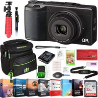 Ricoh GR II 16.2 MP Digital Camera with Wi-FI Bundle with Photo and Video Professional Editing Suite, 32GB SDHC Memory Card and Camera Bag
