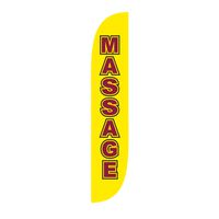 LookOurWay Massage Yellow Feather Flag, 12-Feet