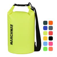 MARCHWAY Floating Waterproof Dry Bag 5L/10L/20L/30L, Roll Top Sack Keeps Gear Dry for Kayaking, Rafting, Boating, Swimming, Camping, Hiking, Beach, Fishing (Bright Yellow, 20L)