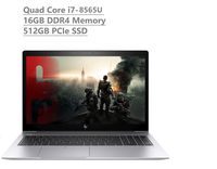 2019 HP Elitebook 850 G6 15.6" Full HD FHD Business Laptop (Intel Quad-Core i7-8565U, 16GB DDR4, 512GB PCIe NVMe M.2 SSD) Fingerprint, Backlit, Thunderbolt, B&O Audio, HDMI, NFC, Windows 10 Pro