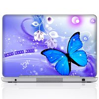 Meffort Inc Personalized Laptop Notebook Notebook Skin Sticker Cover Art Decal, Customize Your Name (14 Inch, Flyaway Butterflies)