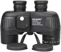 USCAMEL 10x50 Marine Binoculars for Adults, Military Binoculars Waterproof with Rangefinder Compass BAK4 Prism FMC Lens Fogproof for Navigation Birdwatching Hunting ... (10x50)