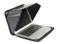 Laptop Sun Shade & Privacy Cover with Built-In Carrying Case for 13", Black/Green Str. | Universal | Only Cover providing complete Privacy, Confidentiality and Sun Protection | Patent No. D790551