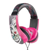 Monster High 30348 Kid Safe Over the Ear Headphone w/ Volume Limiter, Black and Pink by Sakar