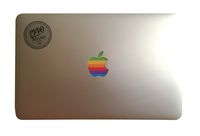 eppo brand RR-12-6-11 Design Art Apple Old Retro Rainbow Multicolour Logo Sticker Decal for 11" 13" 15" inch MacBook pro/air Laptop with Glowing Logo