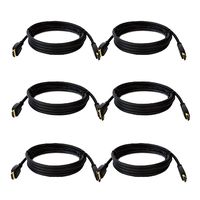 QualGear High Speed HDMI 2.0 Cable with Ethernet (3 Feet - 6 Pack) - 100% OFC Copper, 24K Gold Plated Contacts, Triple-Shielded. Supports 4K Ultra HD, 3D, 18 Gbps,ARC  (QG-CBL-HD20-3FT-6PK)