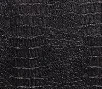 Vinyl Fabric Crocodile Gator Fake Leather Upholstery 54" Wide Sold by The Yard (Black)