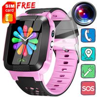 GPS/LBS Fitness Tracker - [SIM CARD GIFT]- Smart Watch for Kids- Anti Fall 2G Smartwatch- Phone Call- Game- Camera- Flashlight- Alarm Clock- Learning Electronic Toy- Holiday Christmas Gifts