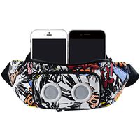 Fanny Pack with Bluetooth Speaker, Durable Bluetooth Speaker Fannypack with 8W Louder Sound, 10H Playtime Waist Bag for Parties, Beach, Festival Works with iPhone Xs MAX, XR, 8 Plus, Android