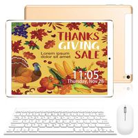 Tablet 10 Inch with Dual SIM 4G/5G WIFI, IPS/HD, 3GB RAM 32GB ROM/64GB 8500mAh, Android 8.1 Tablet PC Quad-Core Dual 8MP Camera, Mediapad Bluetooth/GPS/OTG Unlock tablet with a cell phone (S62 Yellow)