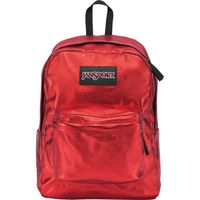JanSport Super FX Daypack Backpack - RED Metallic Coat - One Size