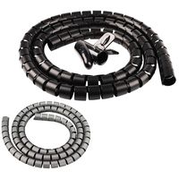 Malife 120" Cable Sleeve, Flexible Cord Bundler Wire Wrap Cable Management System for Office and PC