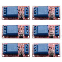 6Pcs DC 5V 1 Channel Relay Module Board Shield with Optocoupler Isolation Support High/Low Level Trigger for Arduino