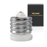 DiCUNO E39 to E26 Socket Converter, Mogul (E39) to Standard Medium (E26) Light Bulb Adapter, Maximum 660W and 200℃ Heat-resistant, UL-listed Mogul Adapter Porcelain E39 Socket Reducer of 1-pack