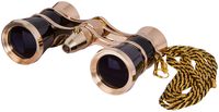 Levenhuk Broadway 325F Opera Glasses (Black Theater Binoculars with LED Light and Chain)