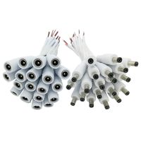 IKSACE White Male and Female DC Power Connectors for LED Lights TV Surveillance Camera Video System(2.1mm x 5.5 mm) 20 Pairs