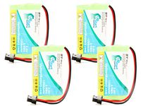 4 Pack - Replacement for Uniden DECT1580-5 Battery - Compatible with Uniden Cordless Phone Battery (1200mAh 2.4V NI-MH)