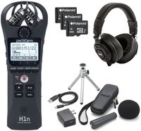 Zoom H1n Handy Digital Recorder w/Accessory Kit and a LyxPro Headphones