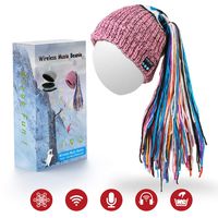 Bluetooth Hat for Women,Sunnywoo Wireless Bluetooth Beanie Musical hat with Stereo Speaker and MIC 4 Hours Working Time for Outdoor Sports,Built-in Mic