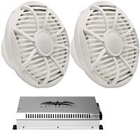 Wet Sounds Bass Package: Two White 10" Free Air Subwoofers & A SYN2 700 Watt Amplifier