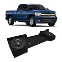 Compatible with 2007-2013 Chevy Silverado Ext Cab Truck Kicker Comp C10 Dual 10" Sub Box Enclosure - Final 2 Ohm