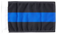 Thin Blue Line (Black/Blue/Black) - 5.75 in x 9 in Motorcycle Flag