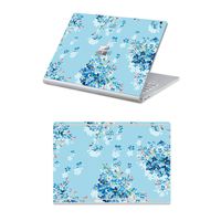 MasiBloom 2 in 1 Protector Sticker Decal Protective Laptop Cover Skin for 13.5" 13.5 inch Microsoft Surface Book 2 (2017 Released) (for 13.5" Surface Book 2, Watercolor- Blue)