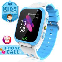 Kids Smart Watch for Call Voice Chat Text Telephone HD Touch Screen Watch for Kids with Alarm Clock Flashlight Camera SOS Games Phonebook Group Chat for iOS and Android System Gift for Kids