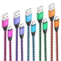 USB C Fast Charging Cord, Amtobo 5 Pack 6ft Nylon Braided USB-A to USB C Type C Charger Cables High-Speed Syncing Charging Cord Compatible with Samsung Galaxy Note10+/10/10+5G/9/8/S10e/S10+/S10/S9/S