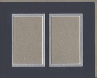 16x20 Navy Blue & Silver Double Picture Mat Cut for 2 8x10 Pictures