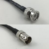 3 feet RFC195 KSR195 BNC MALE to BNC FEMALE Pigtail Jumper RF coaxial cable 50ohm High Quality Quick USA Shipping
