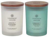 Chesapeake Bay Candle Scented Candles, Peace + Tranquility & Balance + Harmony, Medium (2-Pack)