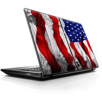 15 15.6 inch Laptop Notebook Skin vinyl Sticker Cover Decal Fits 13.3" 14" 15.6" 16" HP Lenovo Apple Mac Dell Compaq Asus Acer / American Flag on Wood
