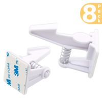 Cabinet Locks Child Safety Latches - 8 Pack - Baby Proofing Cabinets & Drawers Locks - Child Proof Your Home - No Drilling & No Tools Required!