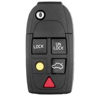 ECCPP Replacement fit for Uncut Keyless Entry Remote Control Car Key Fob Shell Case Volvo S40 S60 S80 V70 XC70 XC90 C70 S90 V90 LQNP2T-APU (Pack of 1)