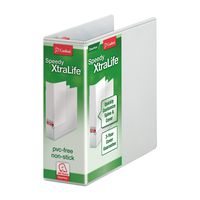 Cardinal Speedy XtraLife Non-Stick Locking Slant-D Ring Binder, 4-Inch, White (59140)