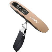 Letsfit Digital Luggage Scale, 110lbs Hanging Baggage Scale with Backlit LCD Display, Portable Suitcase Weighing Scale, Travel Luggage Weight Scale with Hook, Strong Straps for Travelers