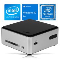 Intel NUC DN2820FYKH Mini PC, Intel Celeron N2820 Upto 2.39GHz, 8GB RAM, 256GB SSD, HDMI, Wi-Fi, Bluetooth, Windows 10 Pro (Renewed)
