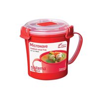 Sistema Microwave Collection Soup Mug, Medium, 22.1 oz./0.7 L, Red
