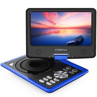 COOAU Portable DVD Player 11.5" with Game Joystick, Swivel HD Screen, Support Multi-Format, Region Free, Long Lasting Battery, Support AV-in/AV-Out/SD/USB, Blue
