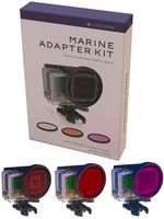 GOSCOPE HERO3 / HERO3+ / HERO4 RED Filter GOPRO Dive/Snorkel Filter - Laser Cut Contrast Enhancement Glass - Includes RED, Magenta, Snorkel Glass Lens [FITS 60M OR 40M GOPRO Dive HOUSING]