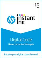 HP Instant Ink $5 Prepaid Code, use to enroll in HP Instant Ink, HPs Ink Delivery Service [Online Code]