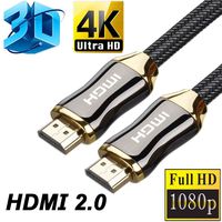 4K HDMI Cable (4K Full 19+1) HDMI 2.0 Cables 18Gbps Support Ethernet 28AWG-Golden Plated Connector-Audio Return,Video 4K 2160p,3D,HD 1080P-Xbox PS3 PS4 PC TV Projectors -10 Feet