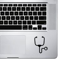 StickAny Palm Series Stethascope Sticker for MacBook Pro, Chromebook, and Laptops (Black)