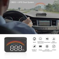 Car HUD Display, iKiKin HUD Head Up Display GPS OBD Dual USB Interface with Alarm Systems & Security Digital Windshield Projector for All Vehicles