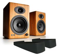 Audioengine A5+ Wireless Powered Speakers with DS2 Stands - (Pair) Bamboo