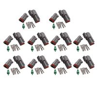 Lightronic 10 Set DT 3 Pin Connector Kit Waterproof 16-20 AWG Plugs Male & Female
